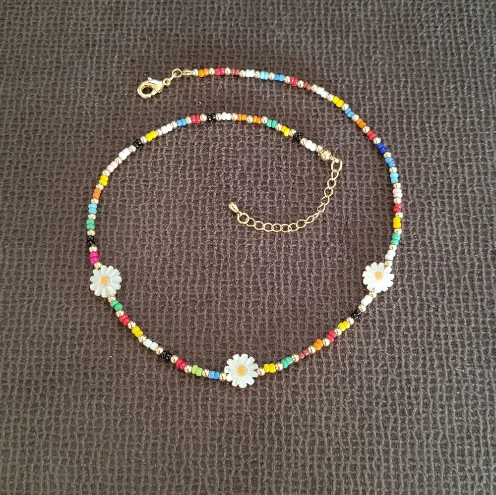 Gemelli👭 Rainbow🌈 Beads and Daisies🌼 Necklace - NWT - Picture 15 of 16